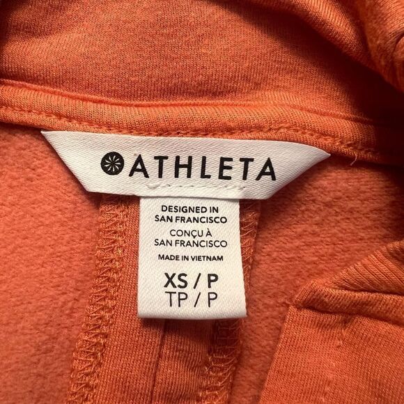Athleta light orange fleece romper. Size xs - Picture 3 of 8